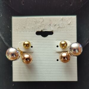 NWOT (#62) Kate Spade Tri-Color Ball Earrings